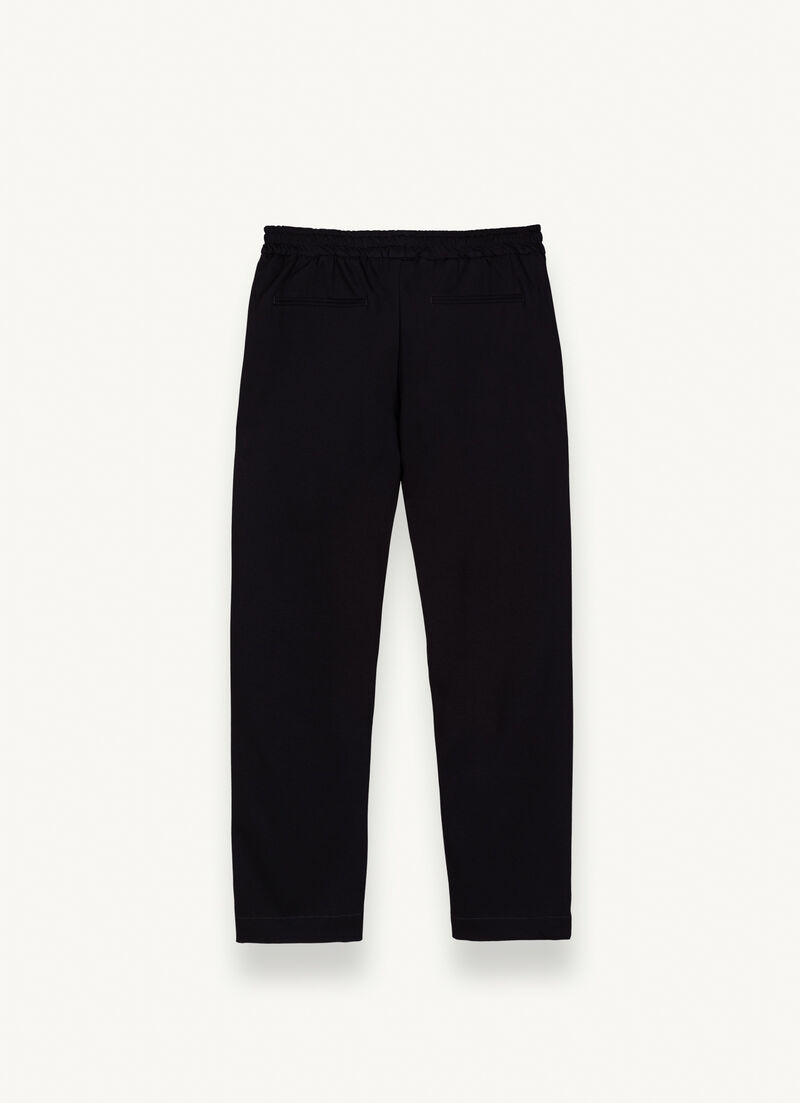 Comfortable-cut trousers with elasticated waistband