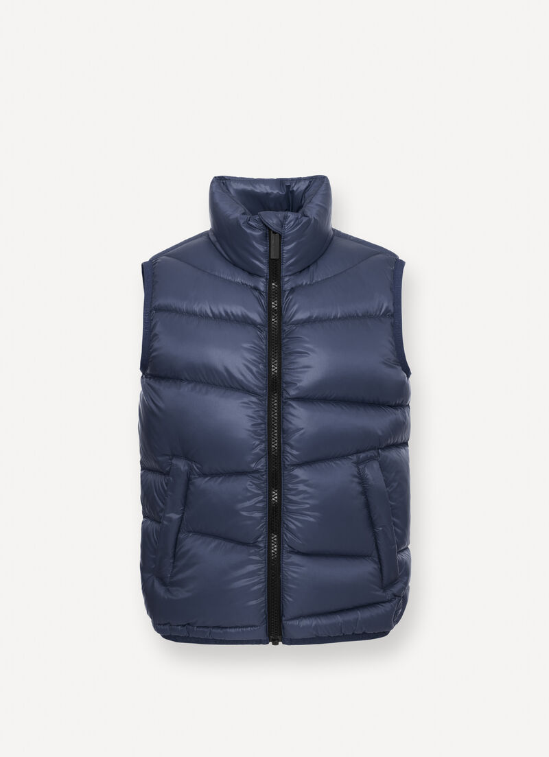 Wave pattern down gilet