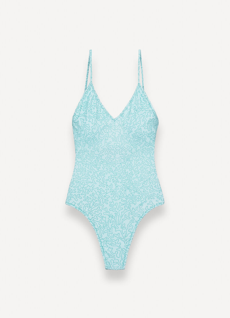 Patterned one-piece swimsuit