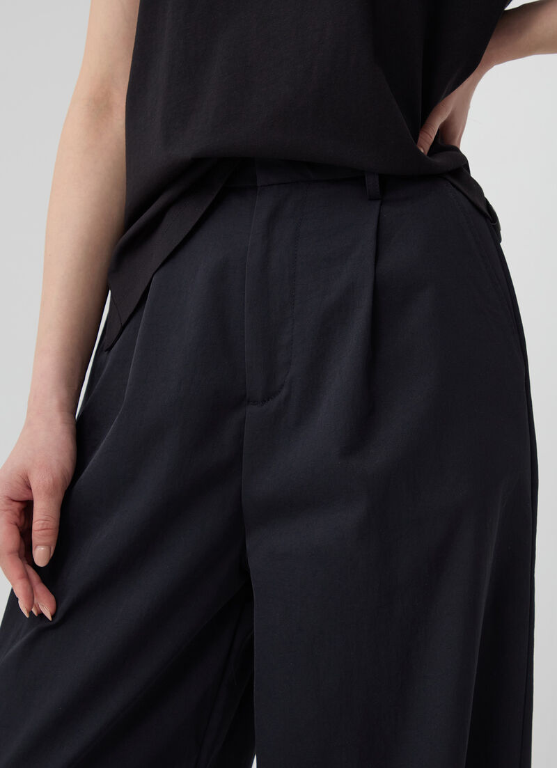 Easy care palazzo trousers with darts