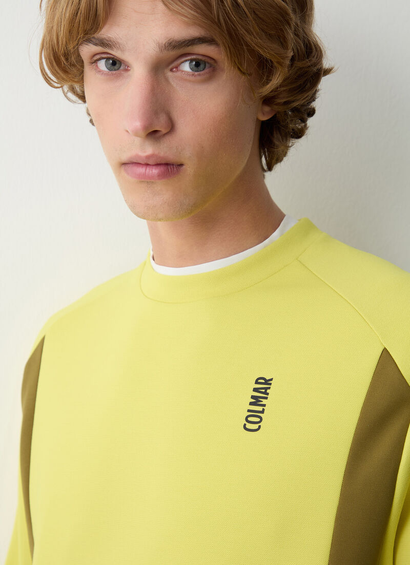 Stretch crew-neck sweatshirt