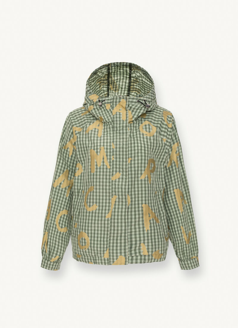 Unlined vichy-print jacket