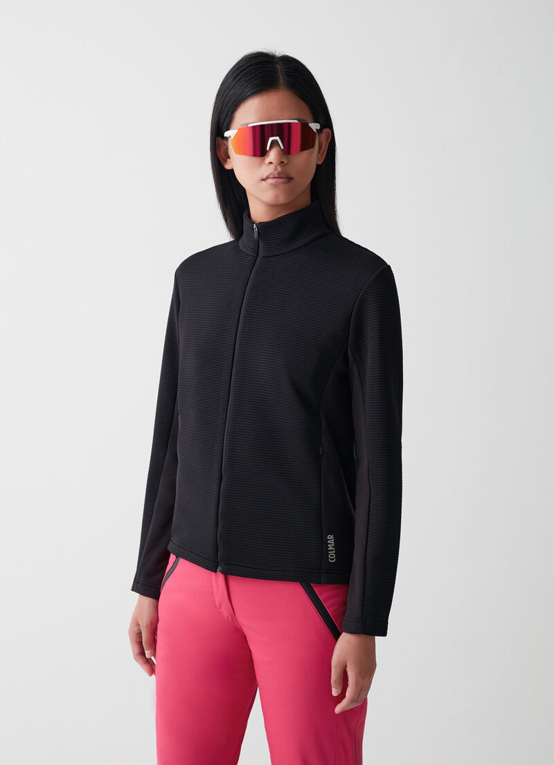Full-zip jacquard ski fleece