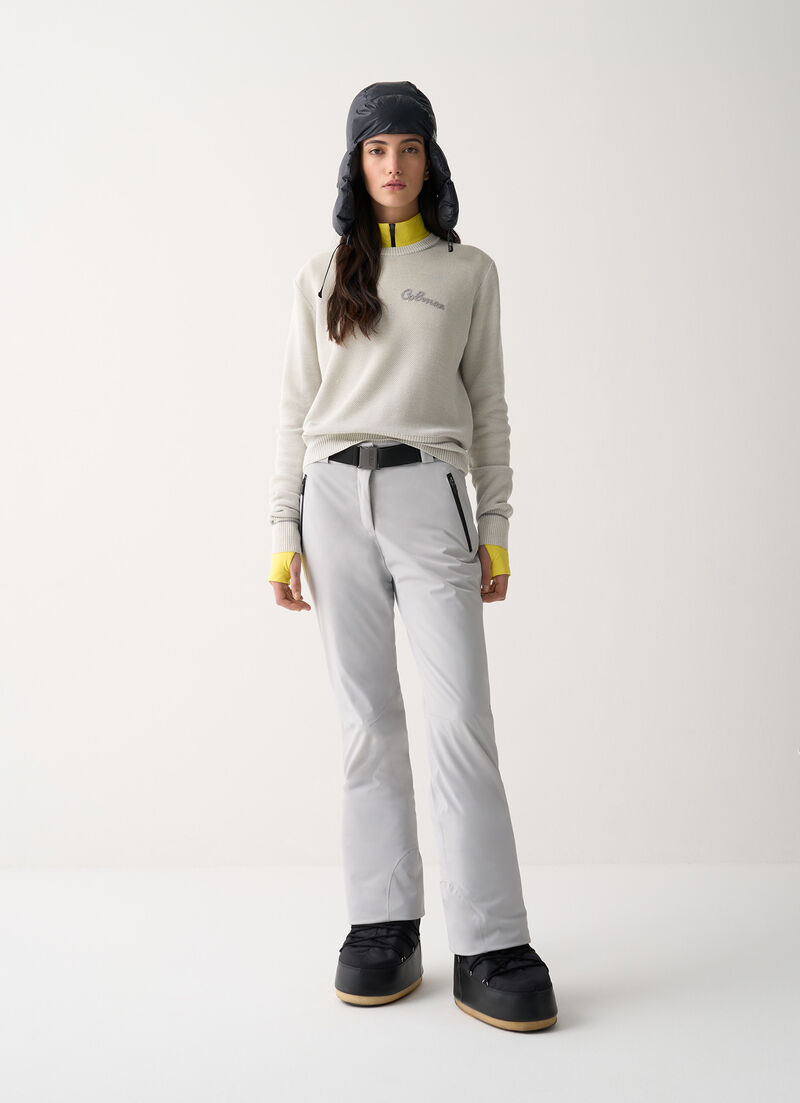 Technical wool pullover