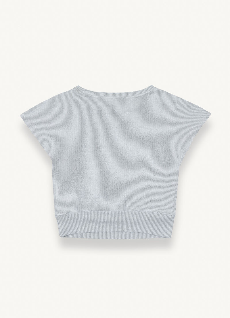 T-shirt with kimono sleeves in viscose blend fabric