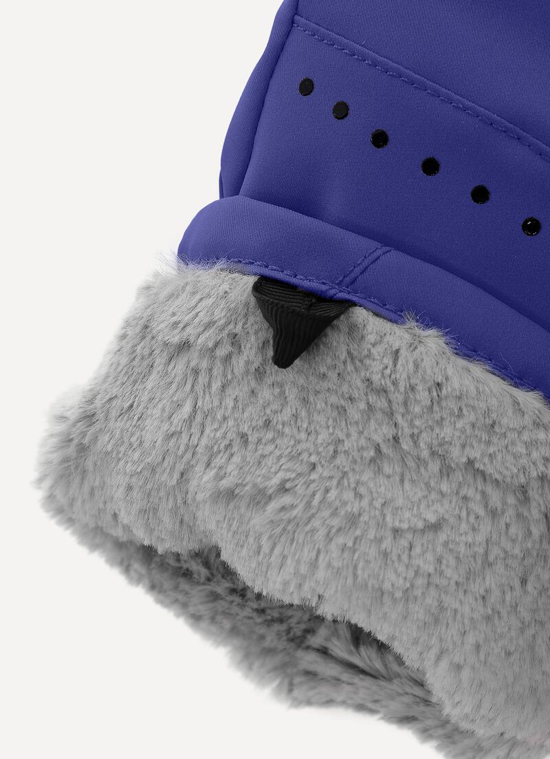 Fur lined ski gloves