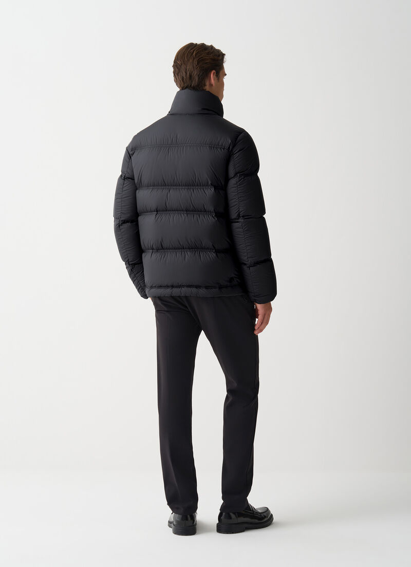 Down jacket with multiple pockets