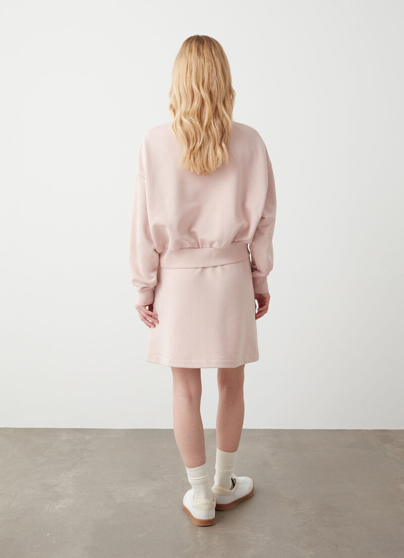 Cropped relaxed-fit sweatshirt