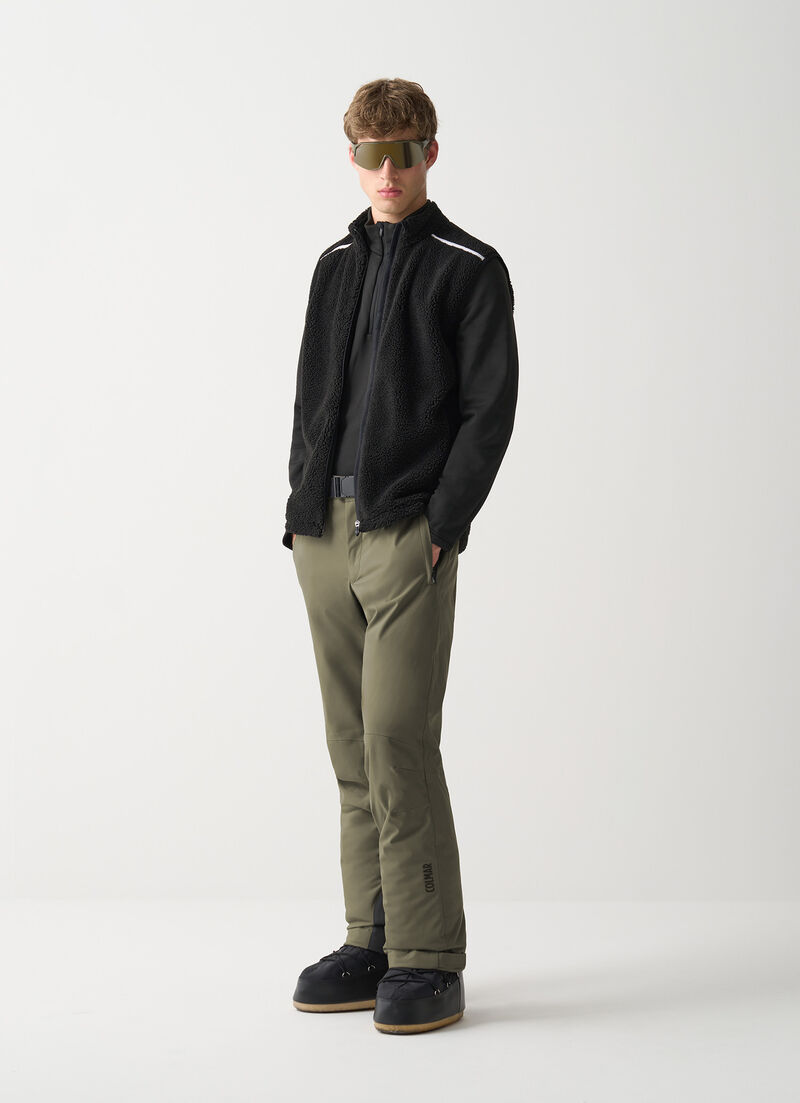 Padded ski pants with belt