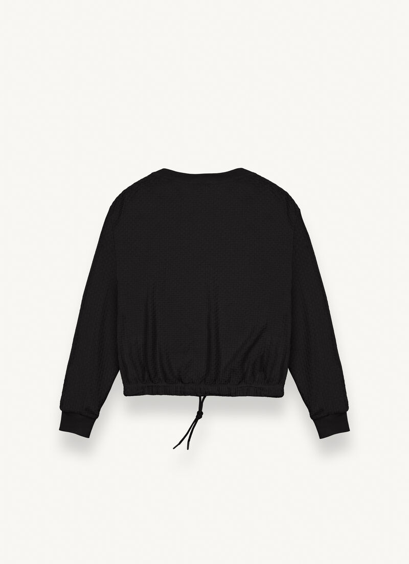 Boat-neck sweatshirt