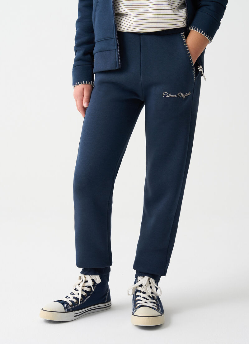 Tracksuit bottoms with embroidery