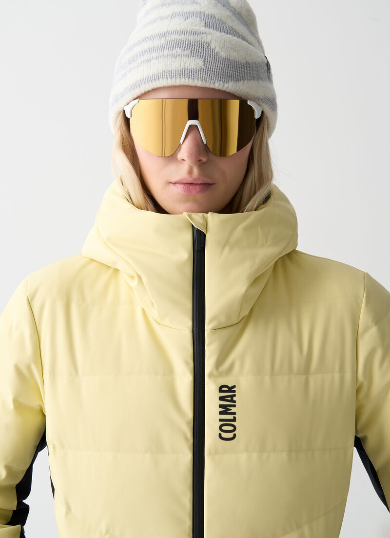 Shaping padded ski jacket