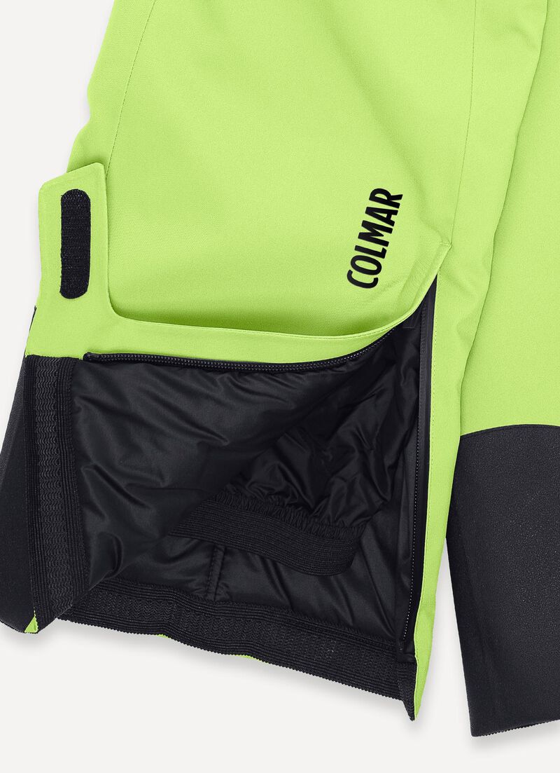 Padded 4Way fabric ski salopettes