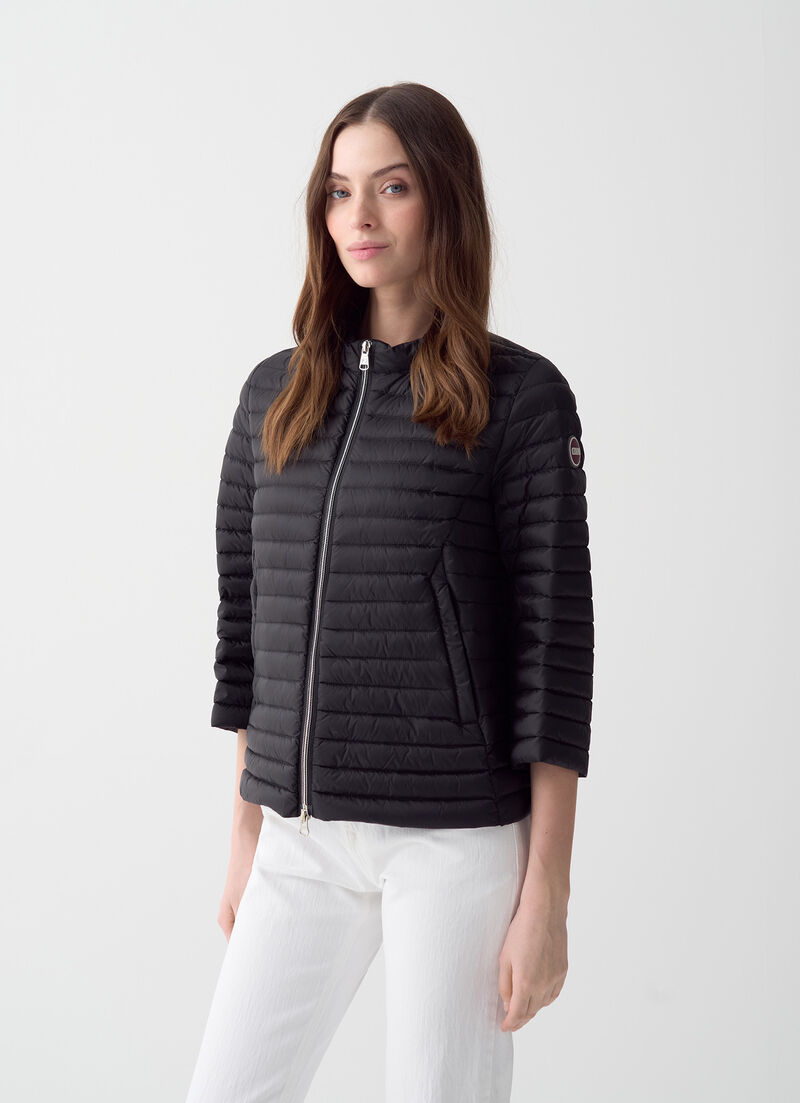 Quilted down-padded cape