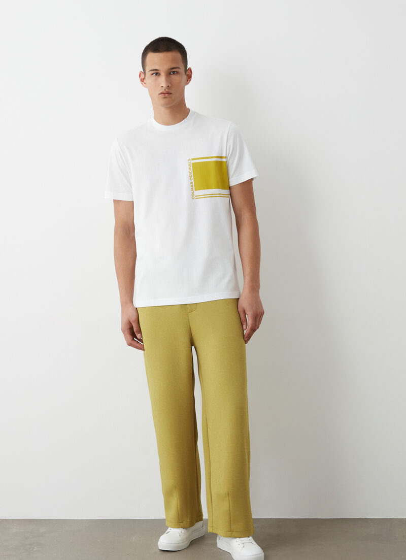 Short-sleeved colour-block T-shirt