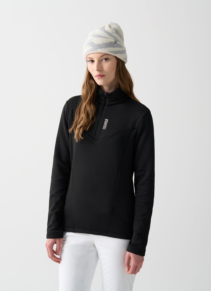 Half-zip stretch ski fleece