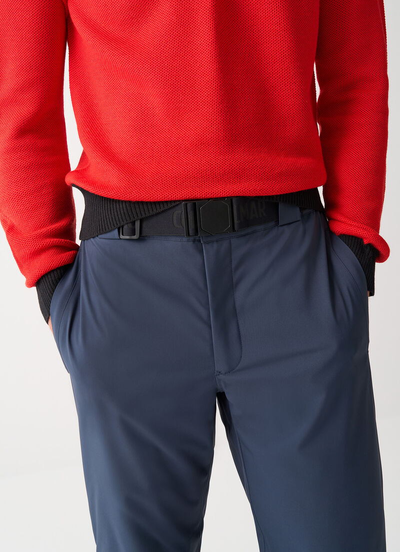 Padded ski pants with belt