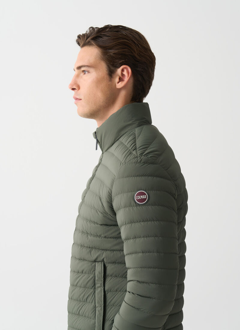Light down jacket with padded collar