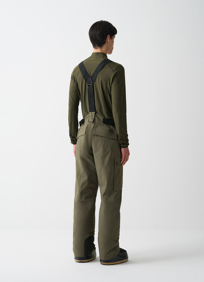 Padded cargo-style ski salopettes