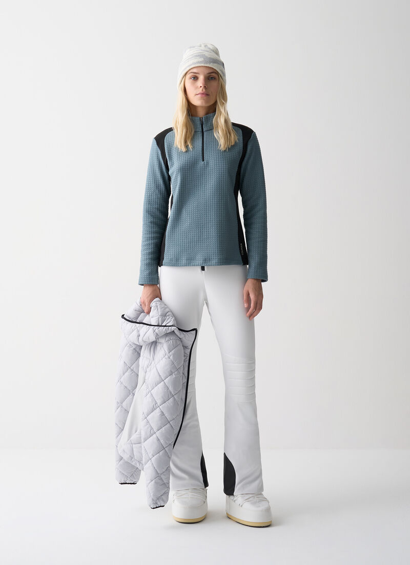 Fleece ski fleece with inserts