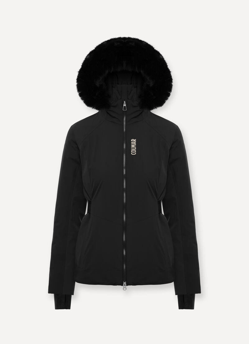 Ski parka with fur