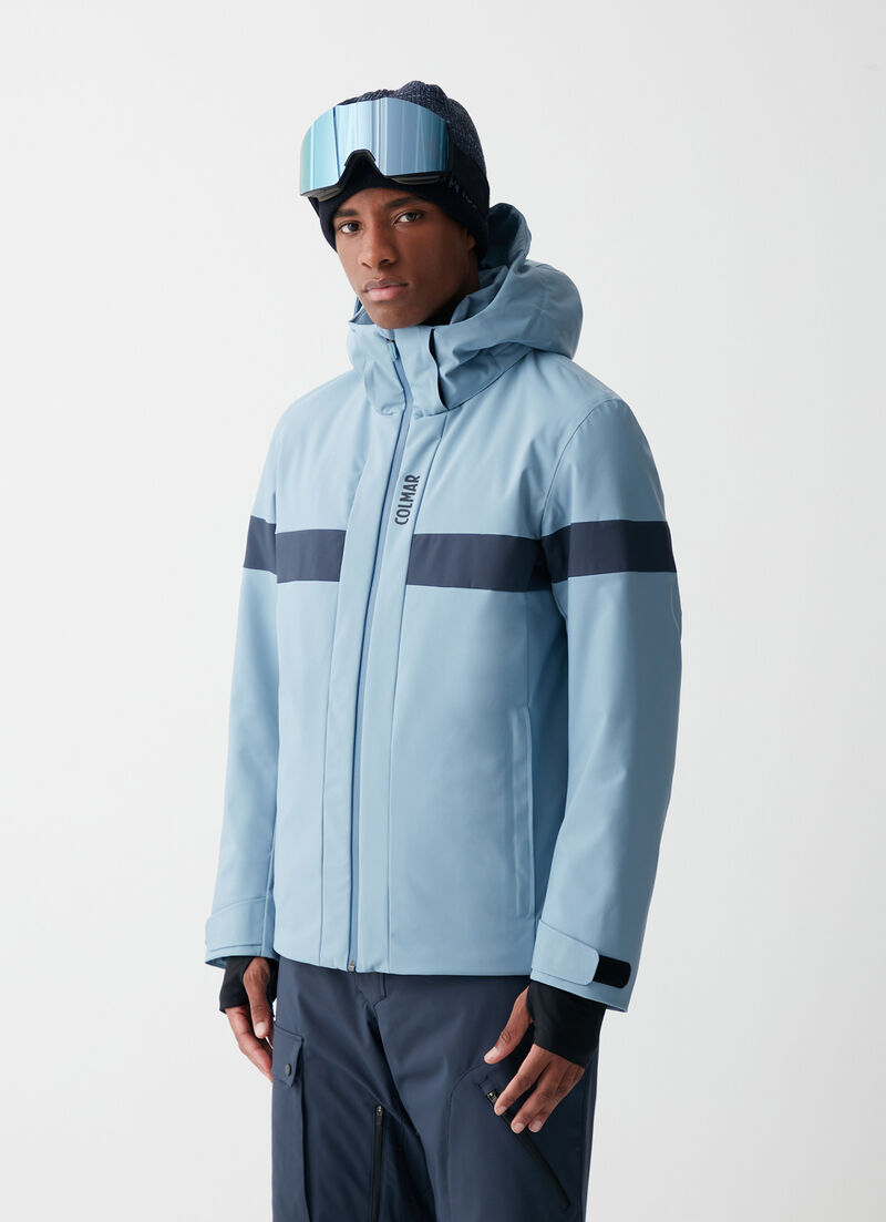 Ski jacket with two-tone insert