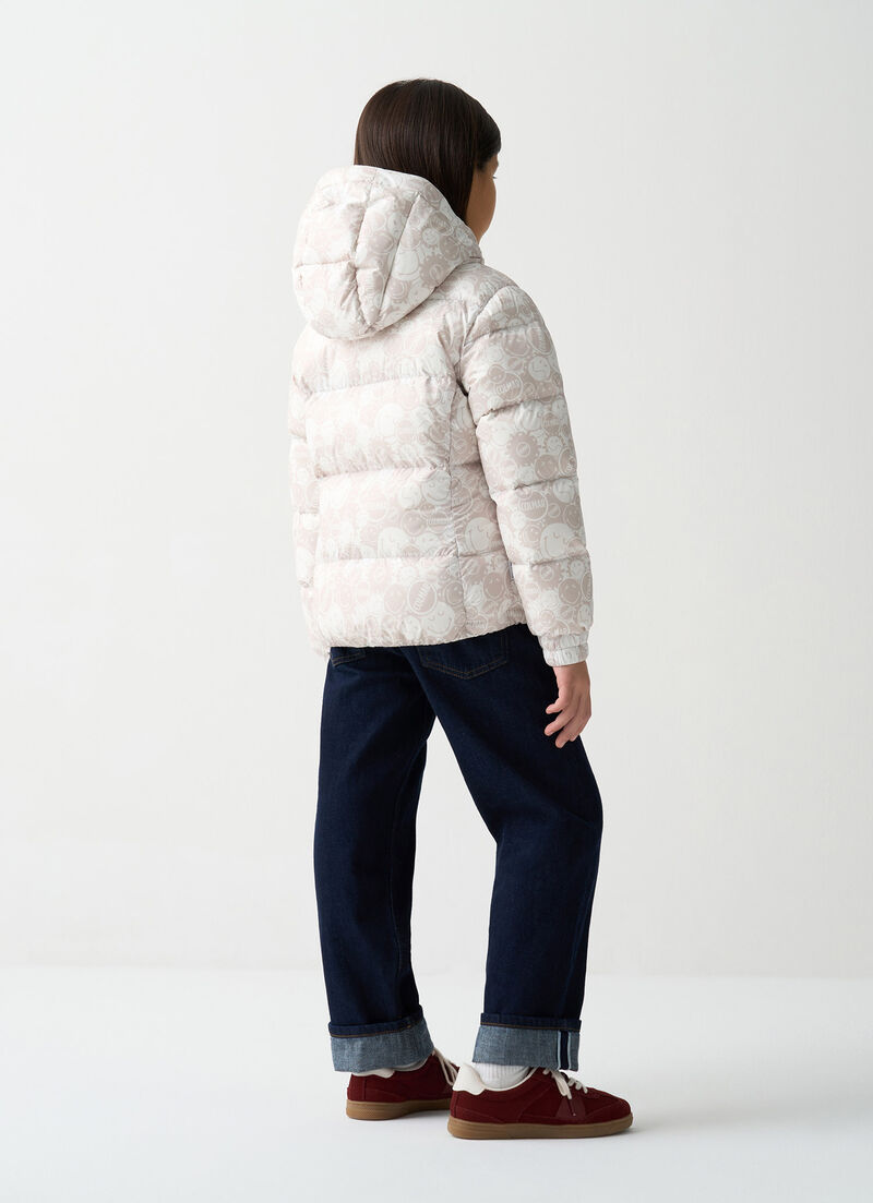SmileyWorld® down jacket with hood