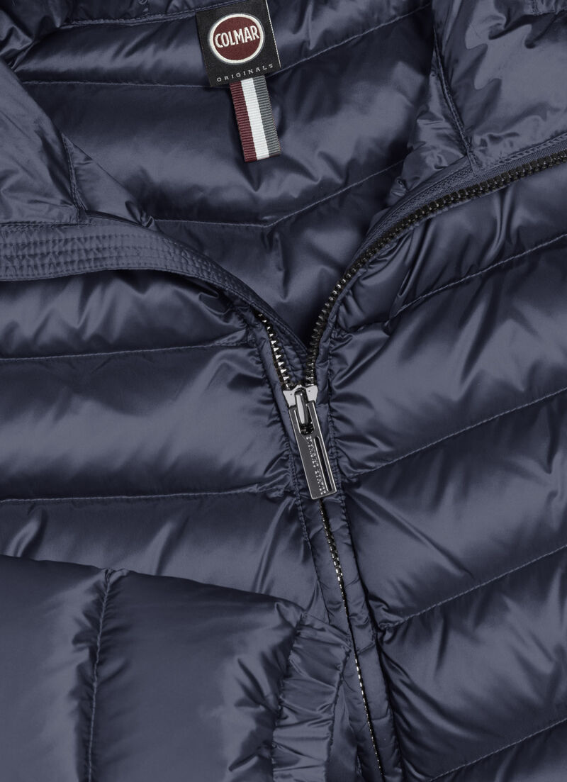 Quilted down jacket with hood