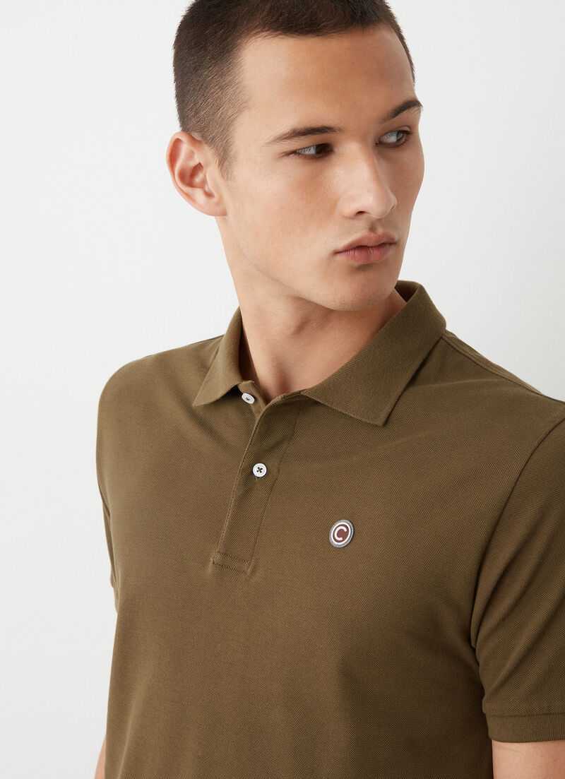 Piqué polo-shirt with ribbed trims