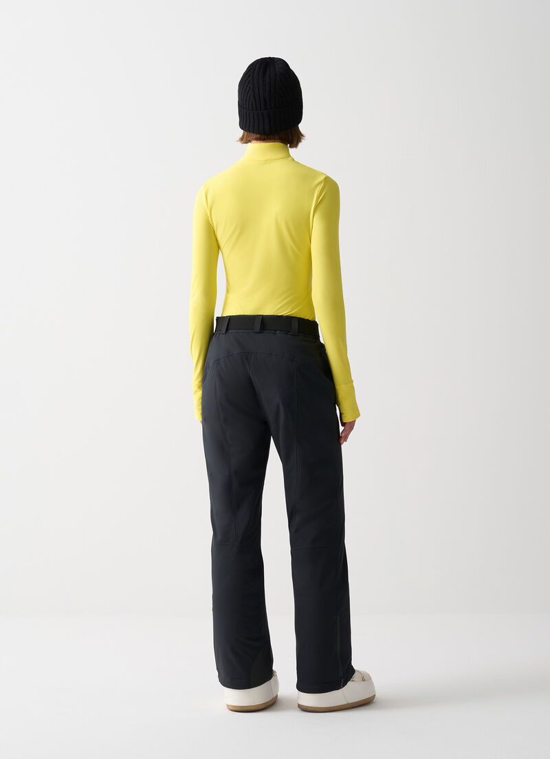 Padded ski pants with belt