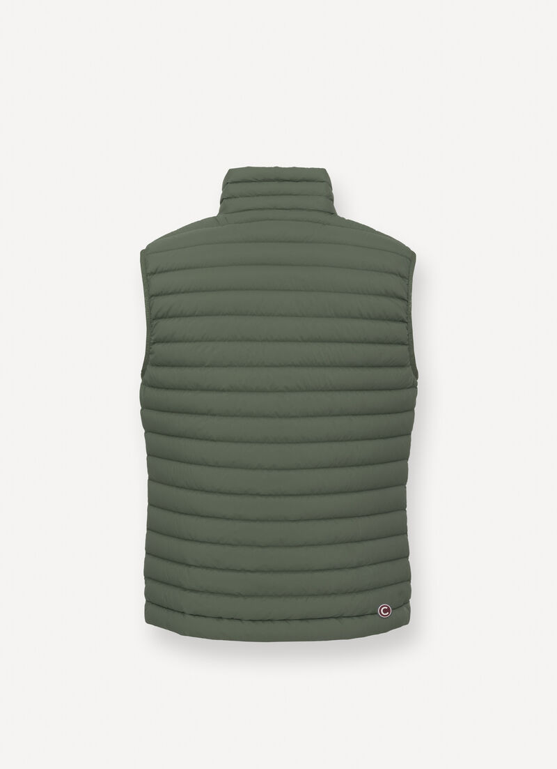 Light down vest with drawstring