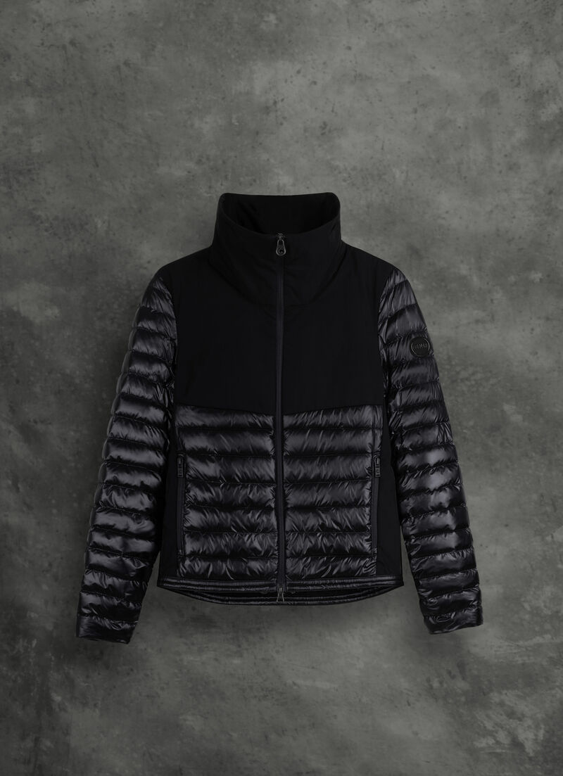 Solid-colour recycled fabric jacket