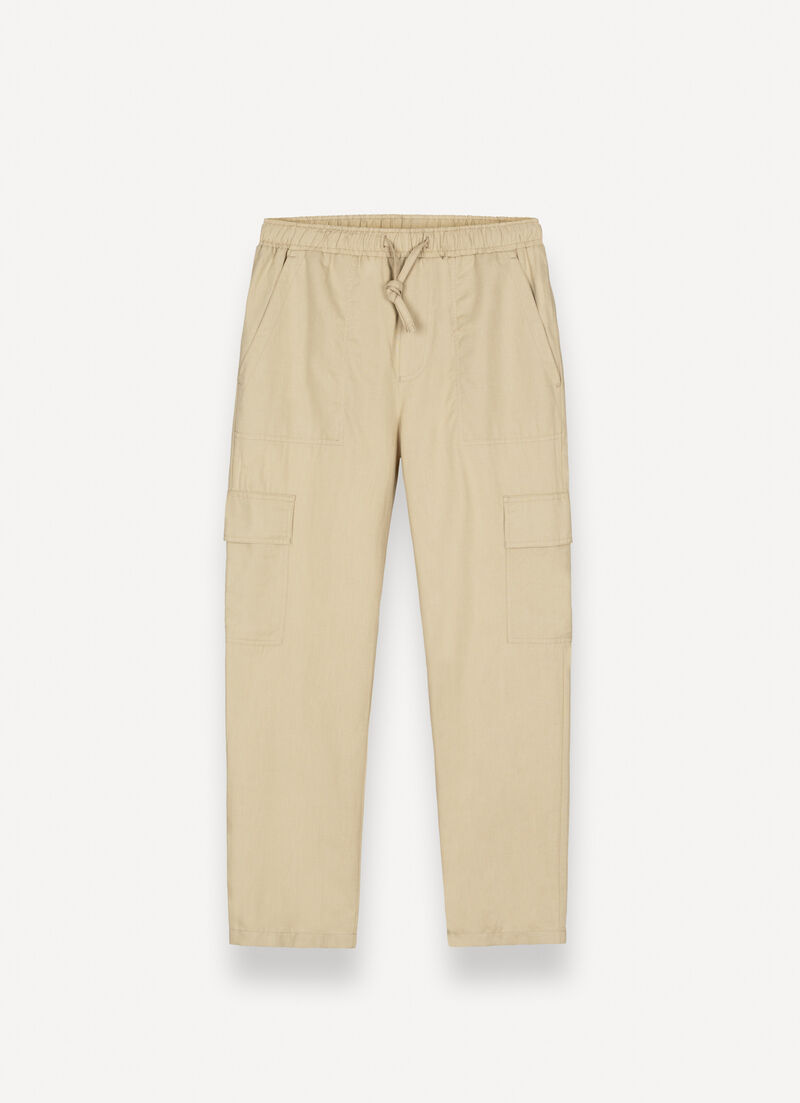 Linen safari trousers