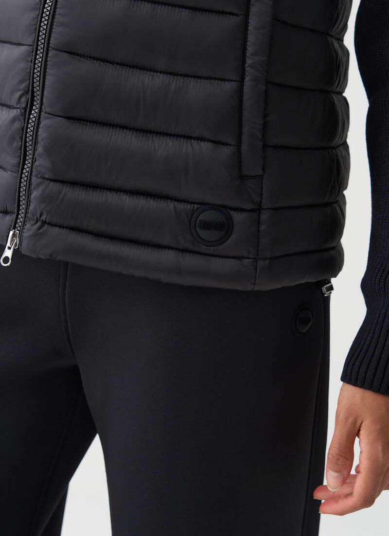 Jacket with knit sleeves