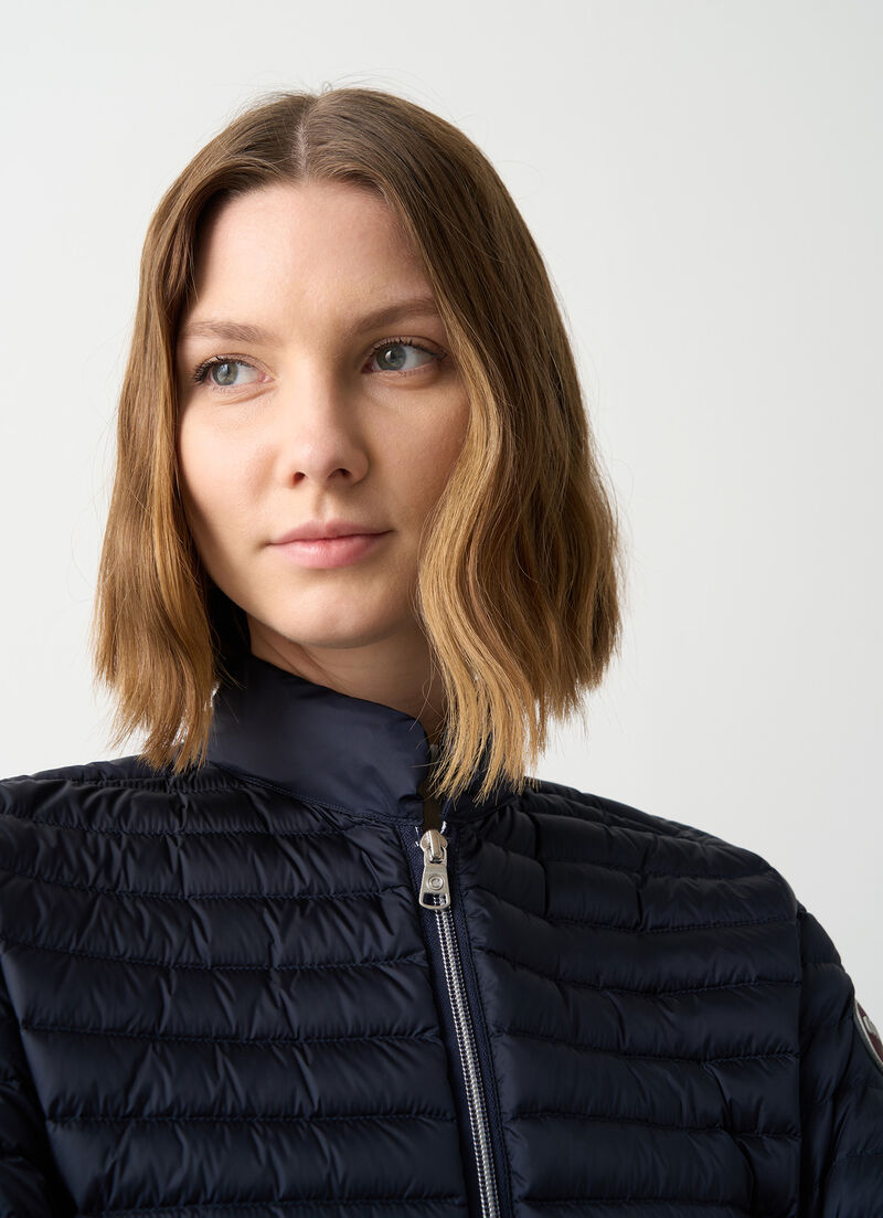 Padded collar down jacket