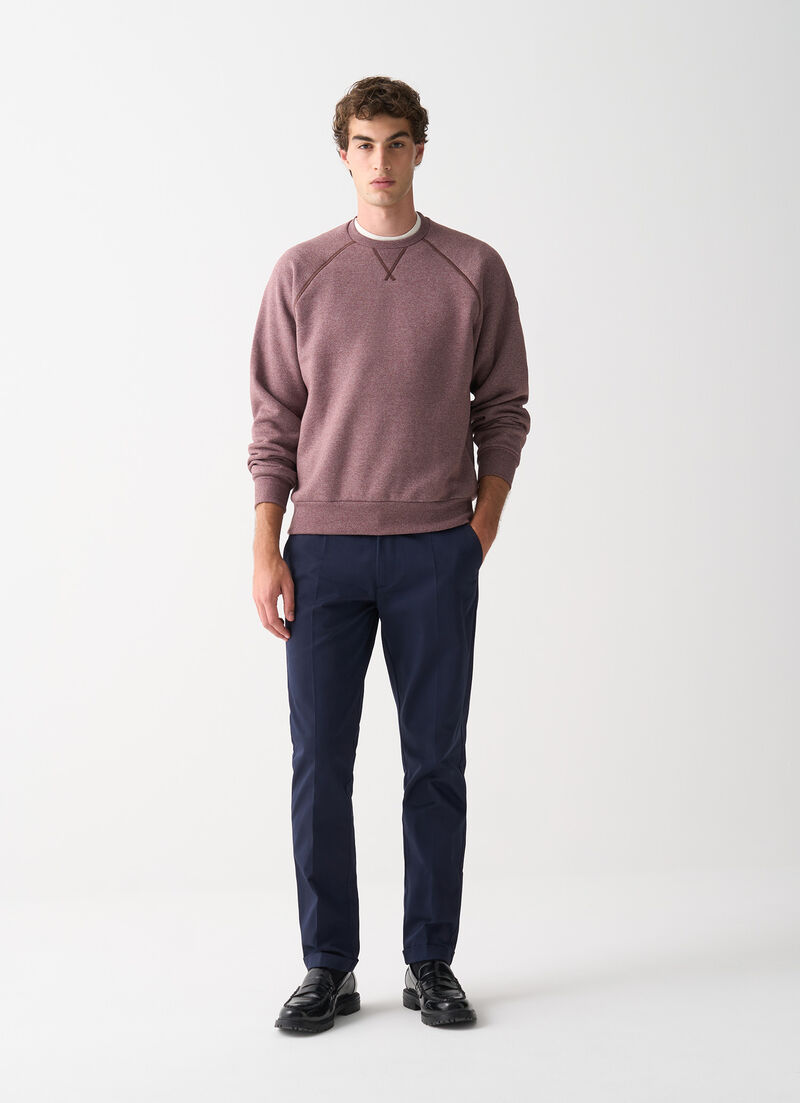 Melange crew-neck sweatshirt