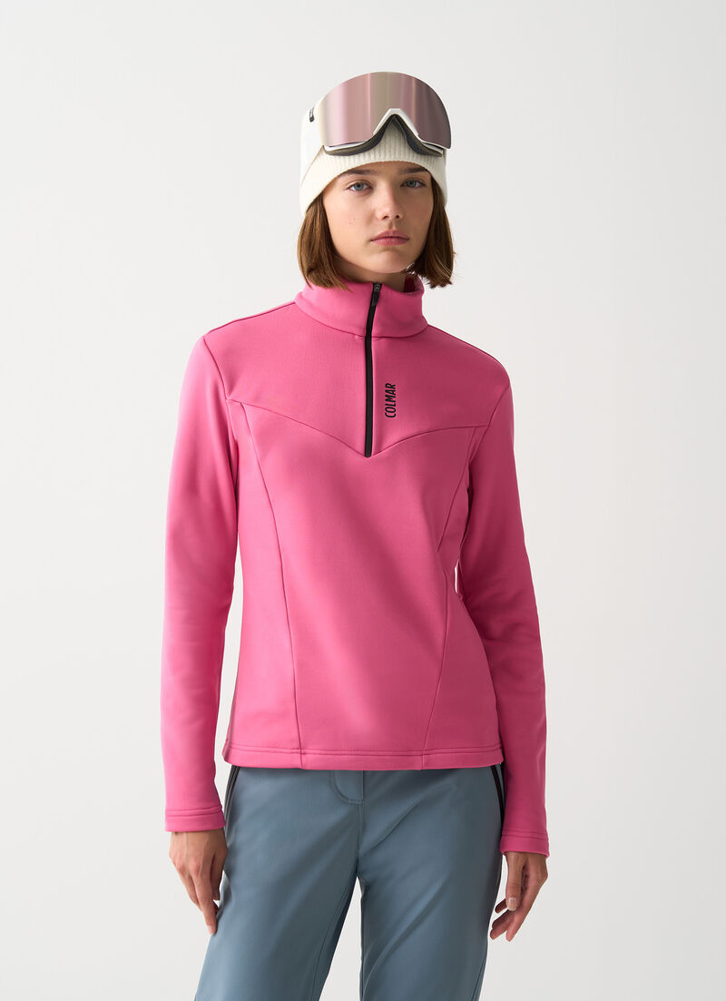 Half-zip stretch ski fleece