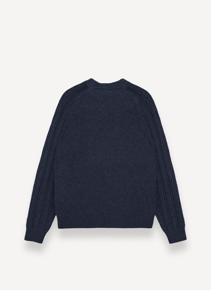 Rib-knit pullover