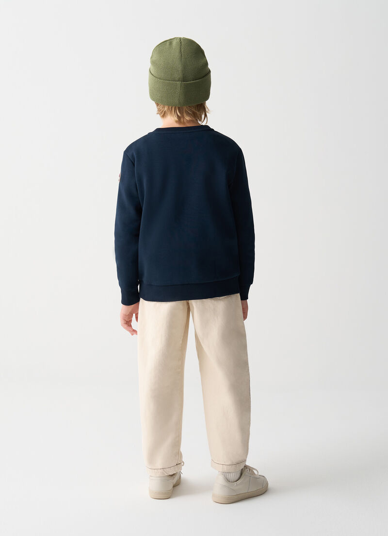Cotton crew-neck sweatshirt