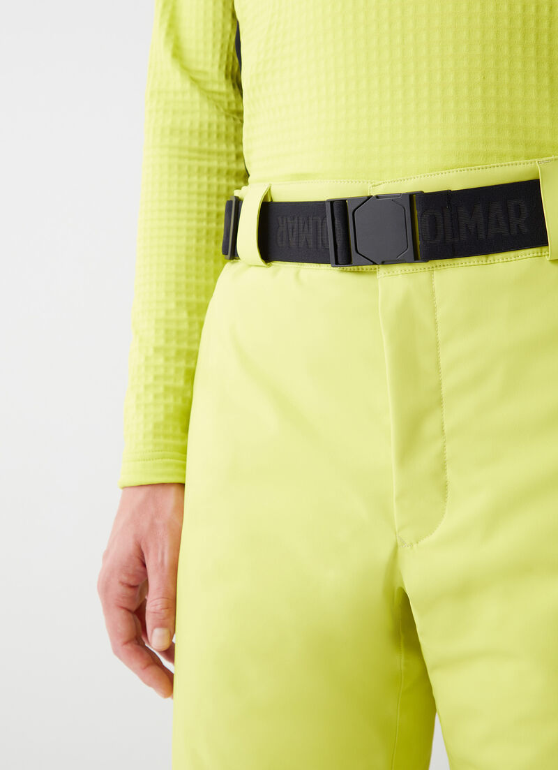 Padded ski pants with belt