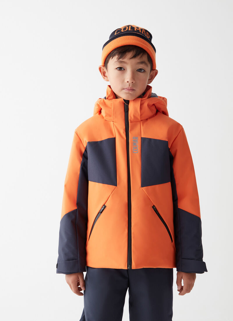 Boys’ colourblock ski jacket