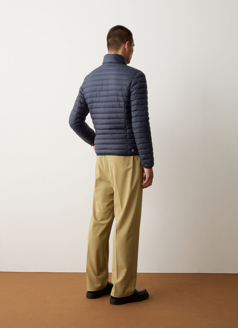 Autumn-weight down jacket with padded collar