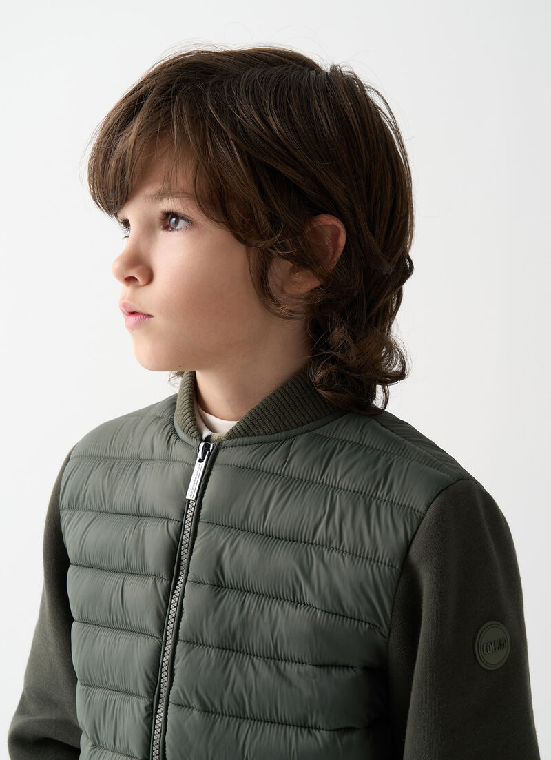 Jacket with fleece sleeves