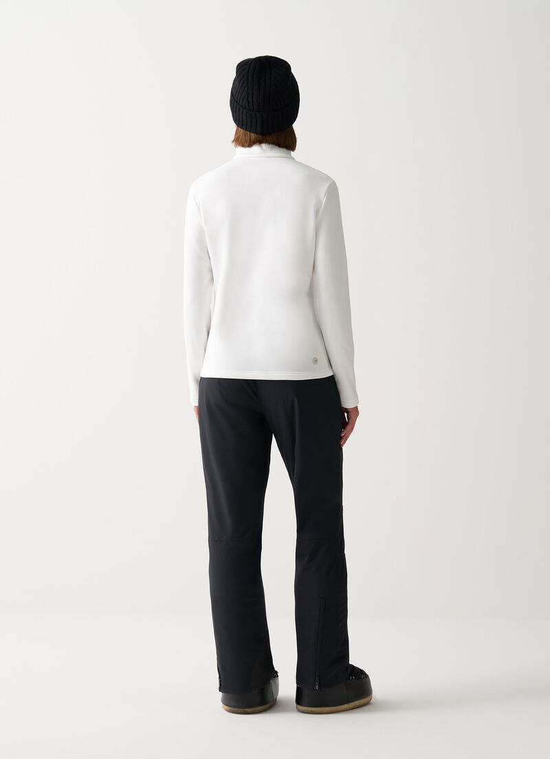Half-zip stretch ski fleece