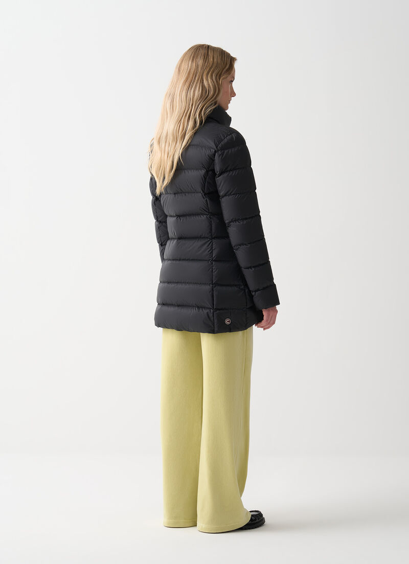 Long fitted down jacket