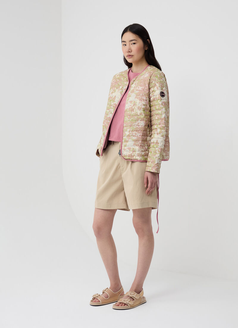 Pixelated camouflage down jacket