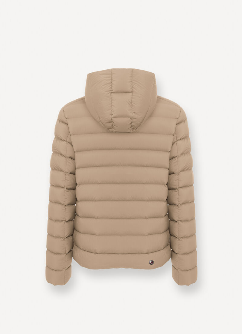 Down jacket with hood