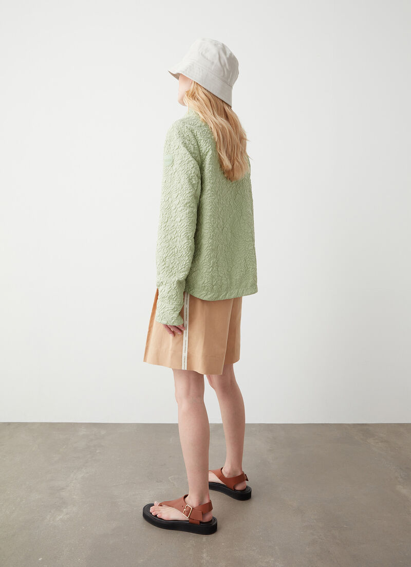 Embossed shirt jacket