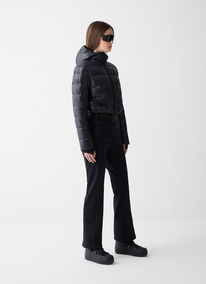 Softshell and down ski suit