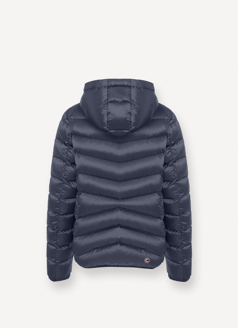 Quilted down jacket with hood